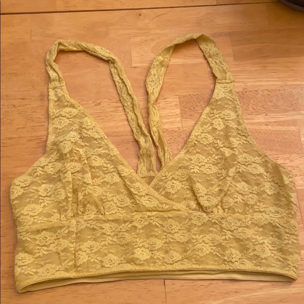 Intimately Free People Yellow Lace Bralette
